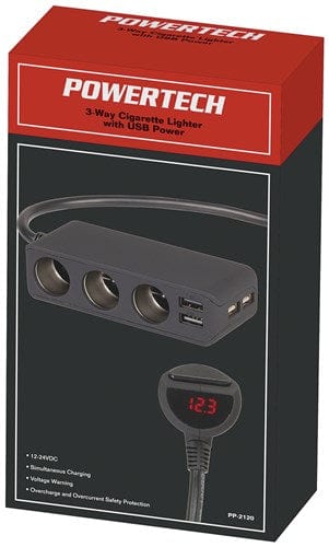 Local Kiwi Deals Car Parts & Accessories 3-Way Cigarette Lighter with USB Power