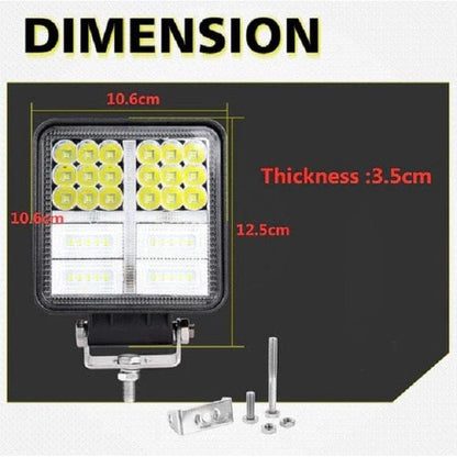 Local Kiwi Deals Car Parts & Accessories 40W 4INCH Square Fog Lights with Amber STROBE LED Spot Flood (2 PACK)