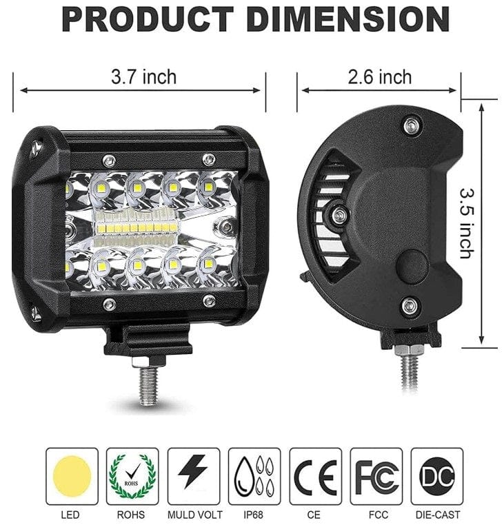 Local Kiwi Deals Car Parts & Accessories 45W 18LED 4 INCH12V  24V LED SPOT LIGHT (1 PACK)