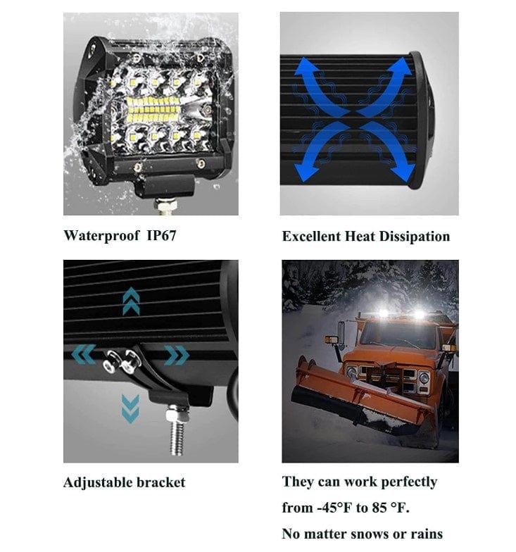 Local Kiwi Deals Car Parts & Accessories 45W 18LED 4 INCH12V  24V LED SPOT LIGHT (1 PACK)