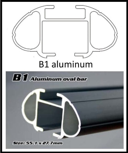 Local Kiwi Deals Car Parts & Accessories Universal Aluminum Roof Rack Cross Bar (2 Pack) (120 - 130mm) (Silver)