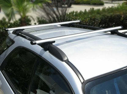Local Kiwi Deals Car Parts & Accessories Universal Aluminum Roof Rack Cross Bar (2 Pack) (120 - 130mm) (Silver)