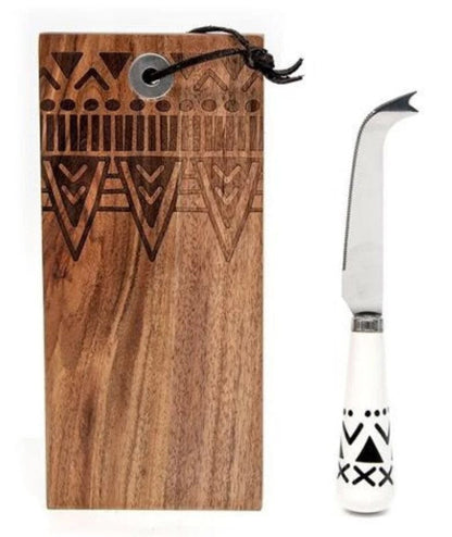 Local Kiwi Deals Cinemon Pacifica Cheese Knife & Rectangle Board