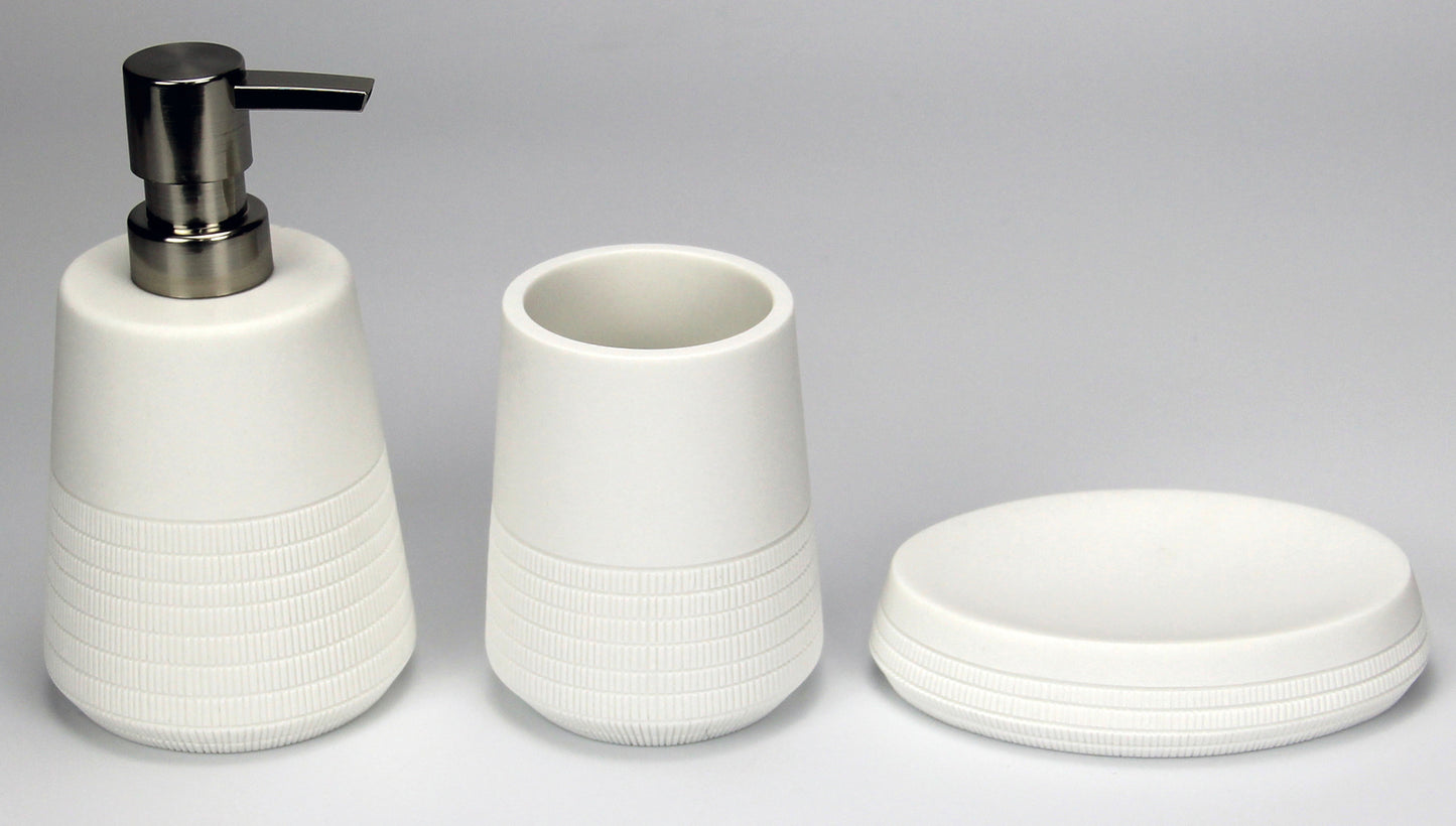 Local Kiwi Deals Clearance: Bubble: Bathroom 3-Piece Set - White Stone (RYX6101-WS)