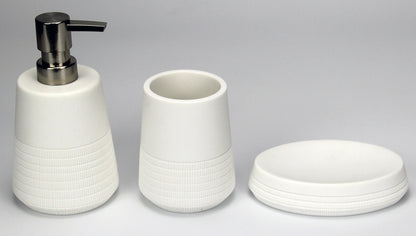 Local Kiwi Deals Clearance: Bubble: Bathroom 3-Piece Set - White Stone (RYX6101-WS)