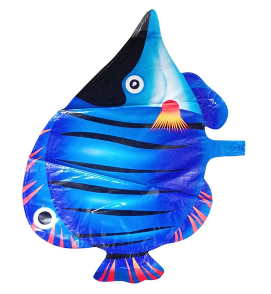 Local Kiwi Deals Colourful Fish Shape Blue Foil Balloon 65 x 45cm - 5pk
