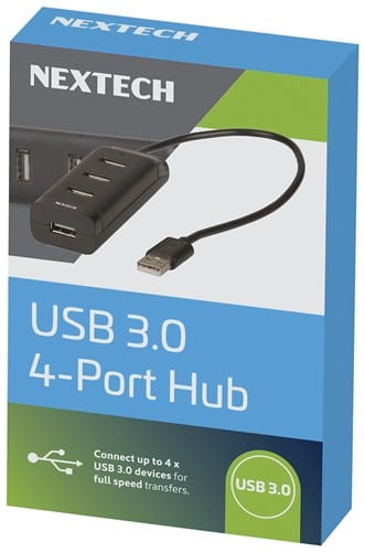 Local Kiwi Deals Computers and Accessories USB 3.0 4 Port Mini Hub Black