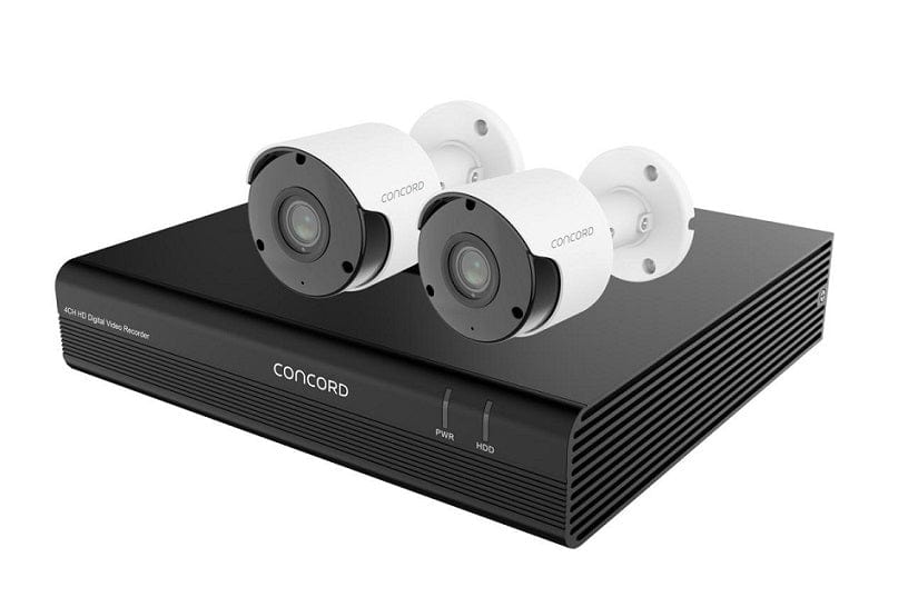 Local Kiwi Deals Concord 4 Channel HD DVR Kit - 2 x 2MP Bullet Cameras V3 QV5062