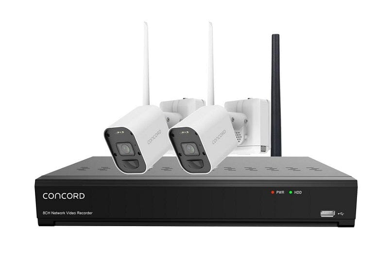 Local Kiwi Deals Concord 8 CH Long Range Wireless NVR Kit with 2 x 8MP Battery Cameras V3 QV5620