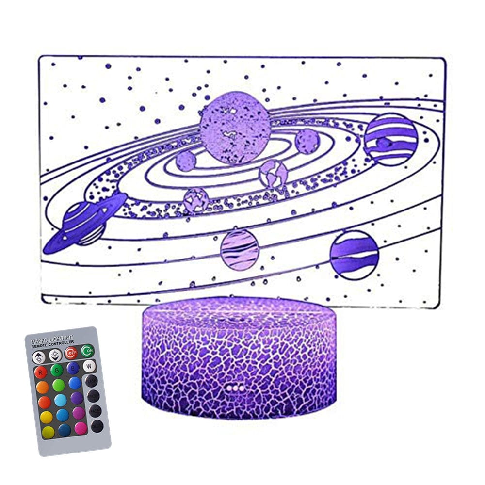 Local Kiwi Deals Decoration 3D Optical Illusion Lamp - Solar System