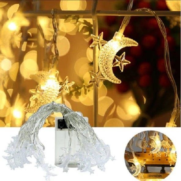 Local Kiwi Deals Decoration 6M 40 Leds Fairy Battery Operated Moon String Lights