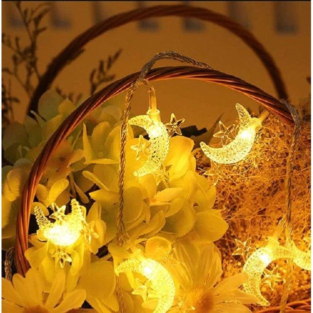 Local Kiwi Deals Decoration 6M 40 Leds Fairy Battery Operated Moon String Lights