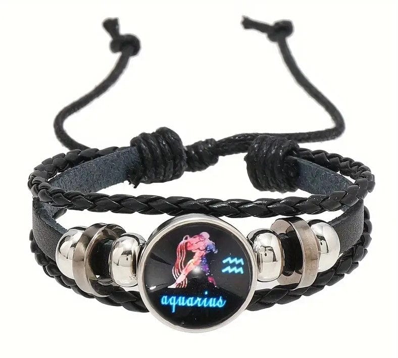 Local Kiwi Deals Decoration AQUARIUS Retro Braided Zodiac Constellation Bracelet