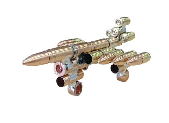 Local Kiwi Deals Decoration Bullet Shell Casings Shaped Rare Model Air Force Jet Airplane (SMALL)
