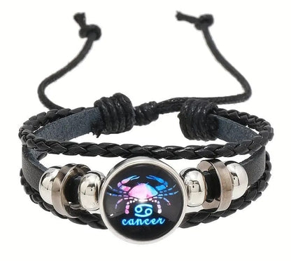 Local Kiwi Deals Decoration CANCER Retro Braided Zodiac Constellation Bracelet