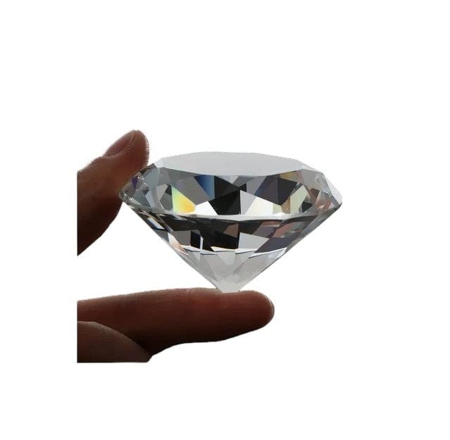 Local Kiwi Deals Decoration Diamond Shape Glass Paper Weight with Clear Finish 50 X 25MM