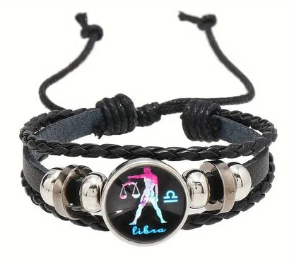 Local Kiwi Deals Decoration LIBRA Retro Braided Zodiac Constellation Bracelet