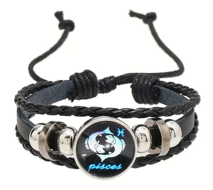 Local Kiwi Deals Decoration PISCES Retro Braided Zodiac Constellation Bracelet