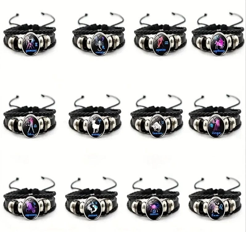 Local Kiwi Deals Decoration Retro Braided Zodiac Constellation Bracelet