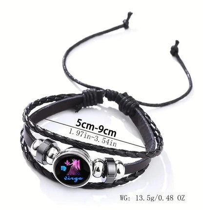 Local Kiwi Deals Decoration Retro Braided Zodiac Constellation Bracelet