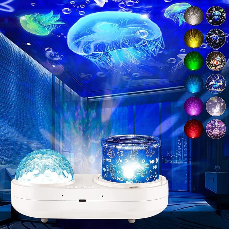 Local Kiwi Deals Decoration Rotating Music Starry & Ocean Projection Night Light