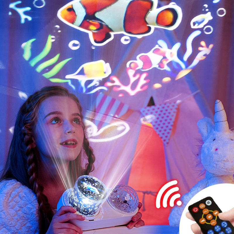 Local Kiwi Deals Decoration Rotating Music Starry & Ocean Projection Night Light