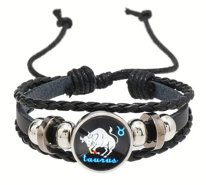 Local Kiwi Deals Decoration TAURUS Retro Braided Zodiac Constellation Bracelet