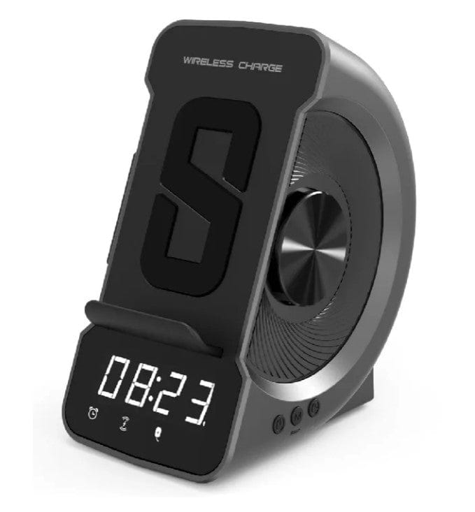 Local Kiwi Deals Digital Display 3-in-1 Alarm Clock with Wireless Charging - Grey