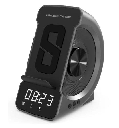 Local Kiwi Deals Digital Display 3-in-1 Alarm Clock with Wireless Charging - Grey
