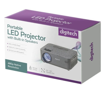 Local Kiwi Deals Digitech AV Projector with HDMI x 2, USB and VGA Inputs and Built-in Speakers AP4006