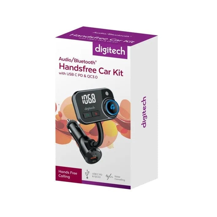 Local Kiwi Deals Digitech FM Transmitter with Bluetooth, USB Type-C Power Delivery 20W and Qualcomm Quick Charge 3.0 USB