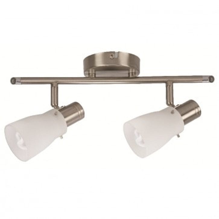 Local Kiwi Deals Electrical and Fittings Macedon Two Light Spotlight in Brushed Chrome Mercator Lighting
