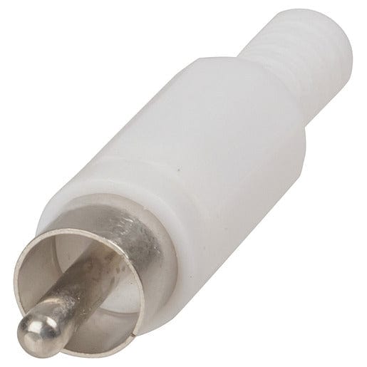 Local Kiwi Deals Electrical and Fittings WHITE RCA Plug - Plastic