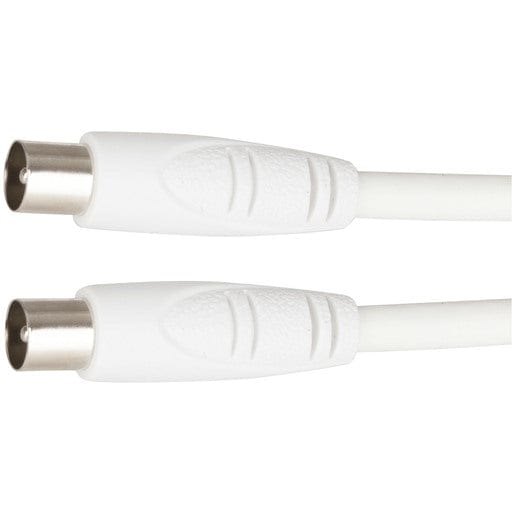 Local Kiwi Deals Electronics 1.5M WHITE TV Coaxial Plug to TV Coaxial Plug Cable