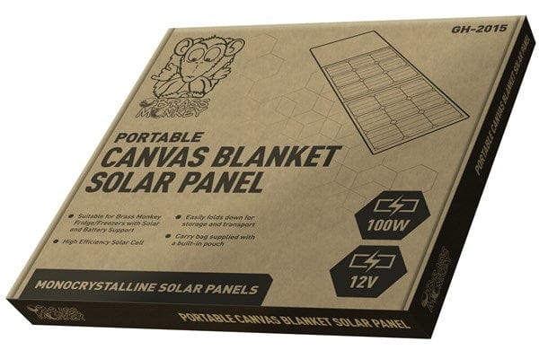 Local Kiwi Deals Electronics 100 Watt Solar Canvas Blanket for Brass Monkey Fridge/Freezer with Solar and Battery Support