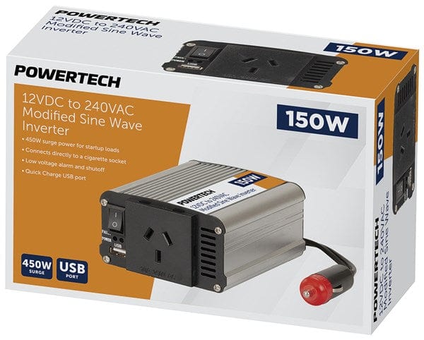 Local Kiwi Deals Electronics 150W (450W) 12VDC to 230VAC Modified Sinewave Inverter