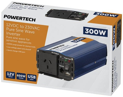 Local Kiwi Deals Electronics 300W 12VDC to 230VAC Pure Sine Wave Inverter - Electrically Isolated