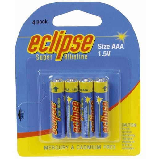 Local Kiwi Deals Electronics 4 PACK Eclipse AAA Alkaline Batteries