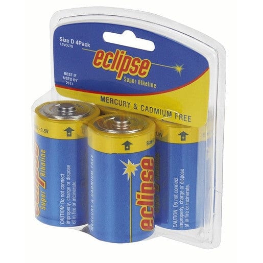 Local Kiwi Deals Electronics 4 PACK Eclipse D size Alkaline Batteries - Pack of 2