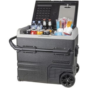 Local Kiwi Deals Electronics 55L Brass Monkey Portable Dual Zone Fridge/Freezer with Wheels and Battery Compartment