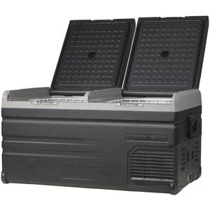 Local Kiwi Deals Electronics 95L Brass Monkey Portable Low Profile Dual Zone Fridge/Freezer with Battery Compartment