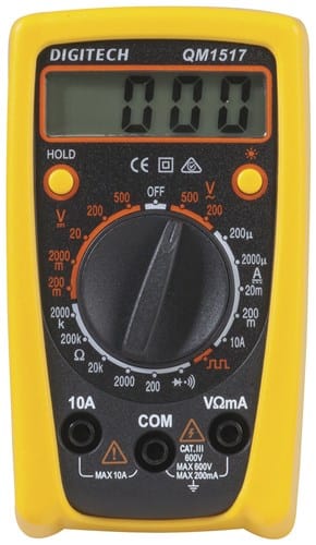 Local Kiwi Deals Electronics DIGITECH Economy CatIII Multimeter with Data Hold