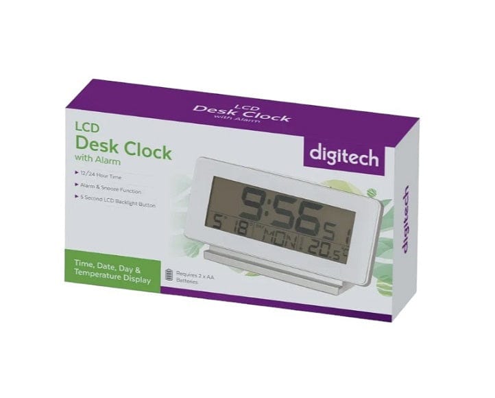 Local Kiwi Deals Electronics DIGITECH LCD Desk Clock with Alarm