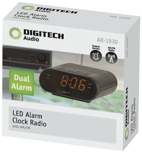 Local Kiwi Deals Electronics Digitech LED Clock with AM/FM Radio