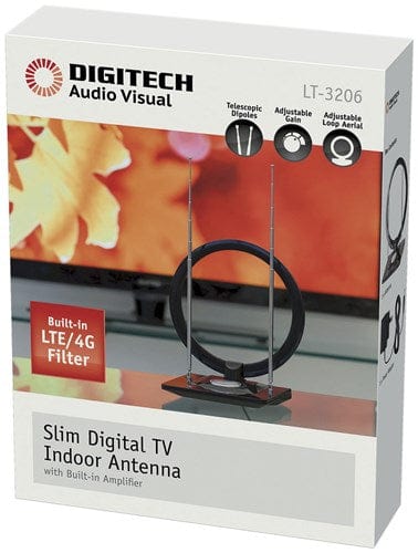Local Kiwi Deals Electronics DIGITECH Slim Digital TV Indoor Antenna with Amplifier