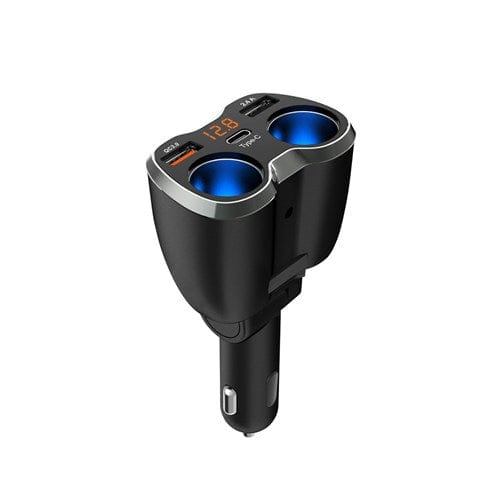 Local Kiwi Deals Electronics Dual Car Cigarette Lighter Adaptor with 3 x USB Charging Ports and Voltmeter