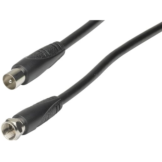 Local Kiwi Deals Electronics F Plug to TV Coaxial Plug Cable White - 1.5m