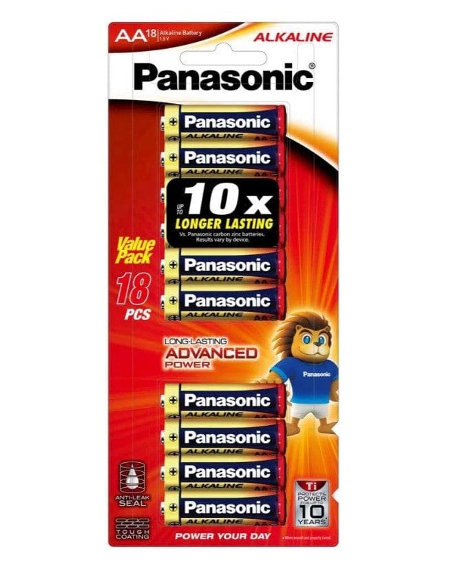 Local Kiwi Deals Electronics Panasonic Alkaline AA Battery Value Pack 18pk LR6T/18B