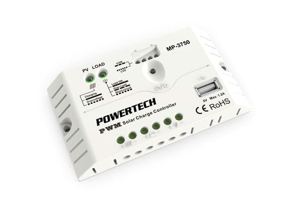 Local Kiwi Deals Electronics POWERTECH 10A PWM Solar Charge Controller 12/24V with USB