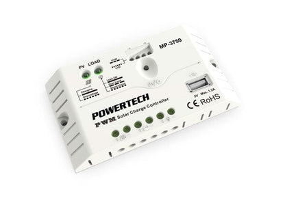 Local Kiwi Deals Electronics POWERTECH 10A PWM Solar Charge Controller 12/24V with USB